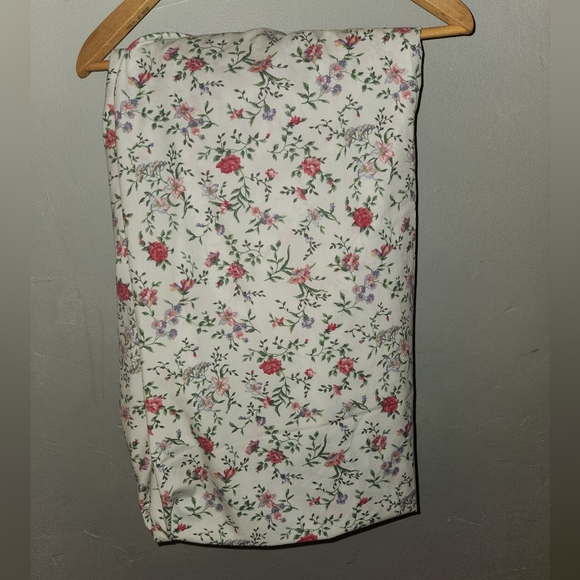 Wamsutta Other - Vintage 1980s Floral Print Fitted Sheet by Wamsutta for Springs